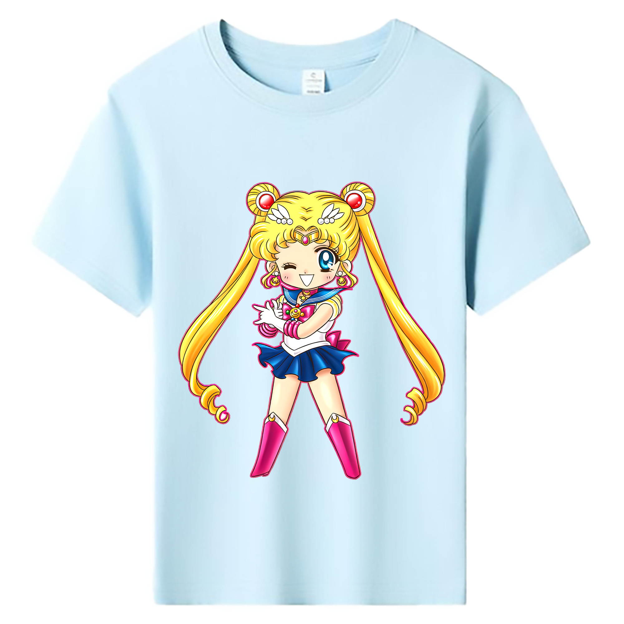 （画像用） 美少女戦士セーラームーン 月野 うさぎ つきの うさぎ Sailor Moon Tsukino Usagi 綿100％キッズTシャツ（フロントプリント）